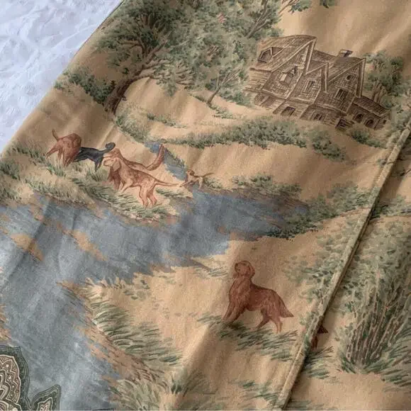 Vintage Womens Polo Ralph Lauren Skirt Western Dog Country Style - Size 16 EUC - Picture 5 of 16